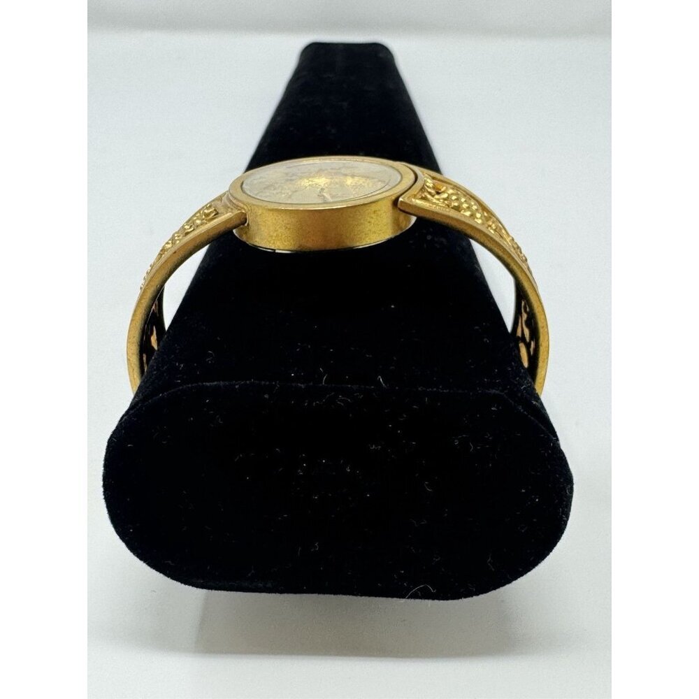 Vtg Metropolitan Museum of Art Gold Tone Byzantine Grapevine Pin/Hinge Bracelet - Picture 3 of 7